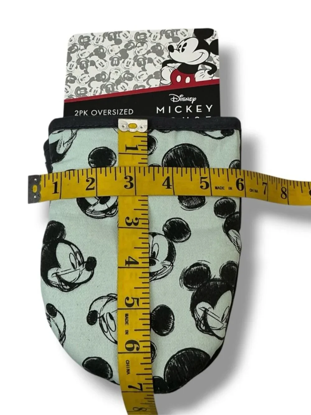 Disney Mickey Mouse Sketch Oven Mini Mitt 2 piece Set Green Black NEW